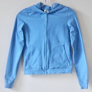 Patagonia Vintage Y2K Water Girl Organic Cotton Blue Zip-up Hoodie Extra Small